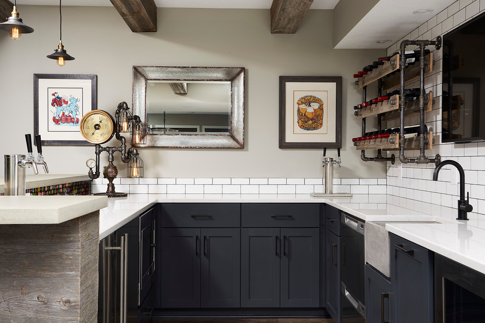 Industrial style kitchen with iron ore