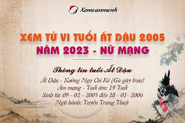 Tử vi tuổi Ất Dậu nữ mạng năm 2023 