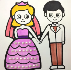 Let’s Color a Wedding Couple