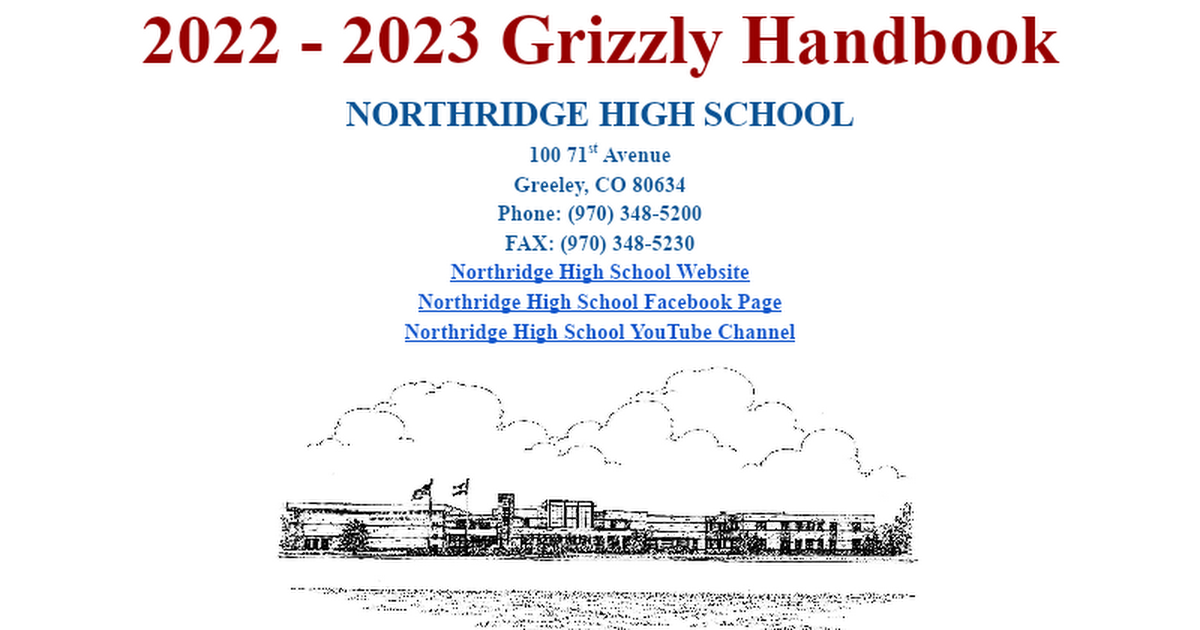 (2022 - 23) Grizzly Handbook for Students/Parents/Guardians