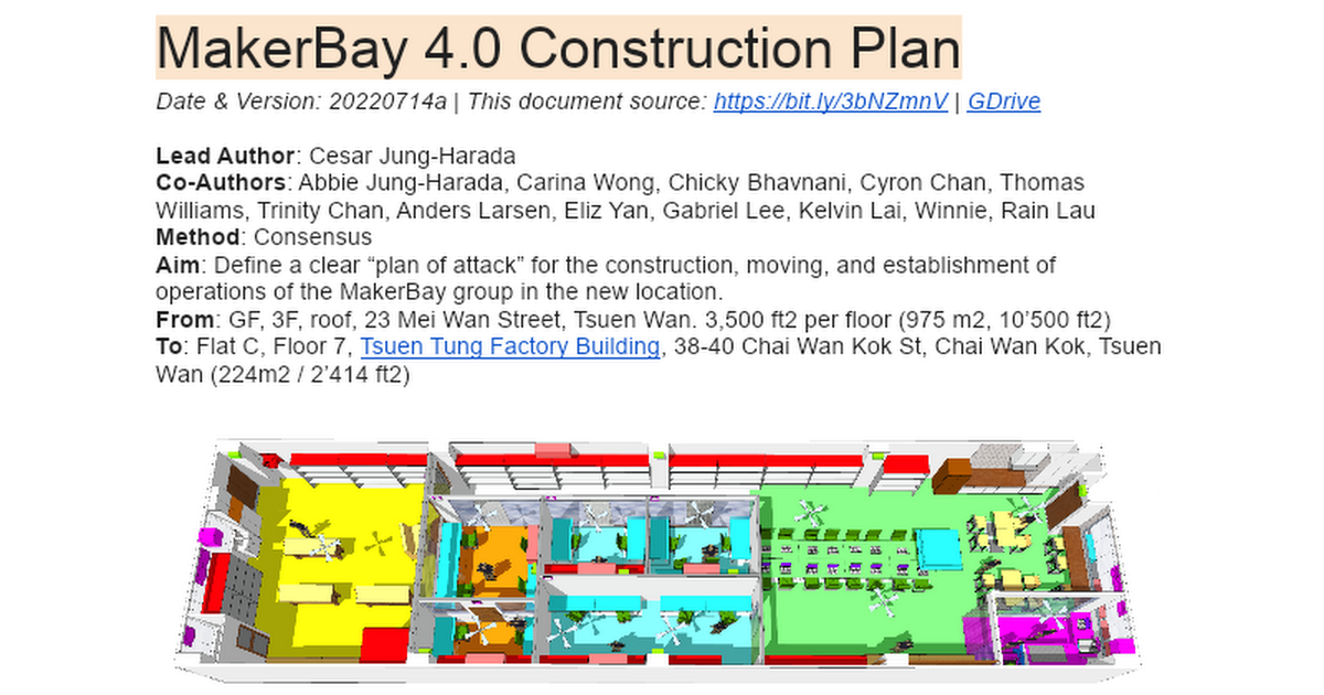 20220708a MakerBay 4.0 Construction Plans