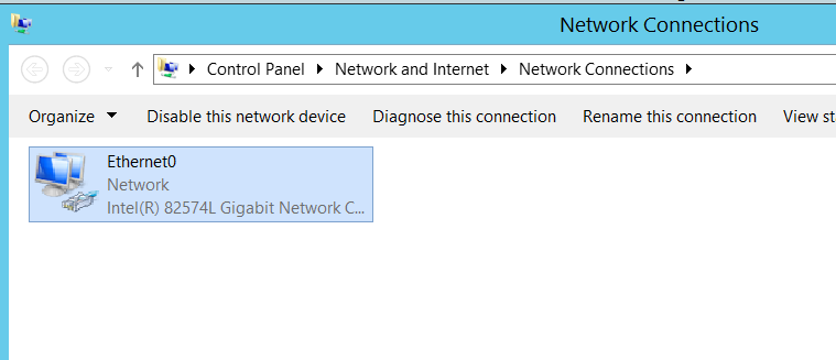 Network Adapter settings in VM