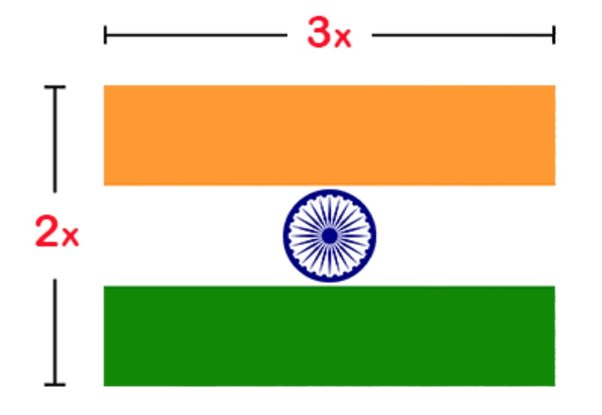 Indian National Flag Standard Size