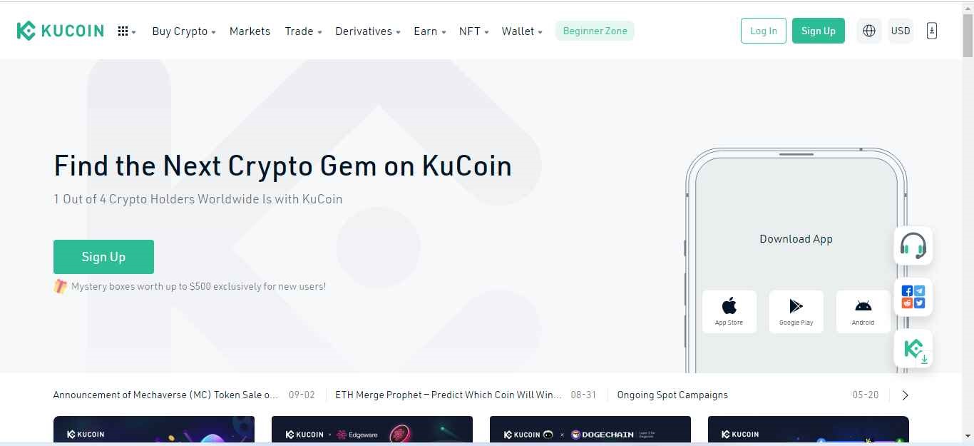 CoinW exchange review: KuCoin