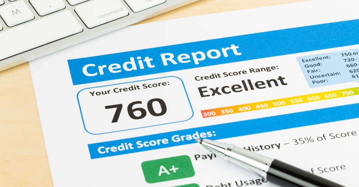Image showing an improved credit score after bankruptcy.