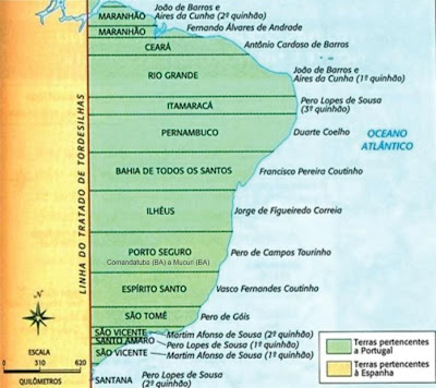 Capitanias hereditárias: significado, mapa, motivos do fracasso ...