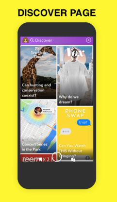 how to develop an app like snapchat with discover page as feature