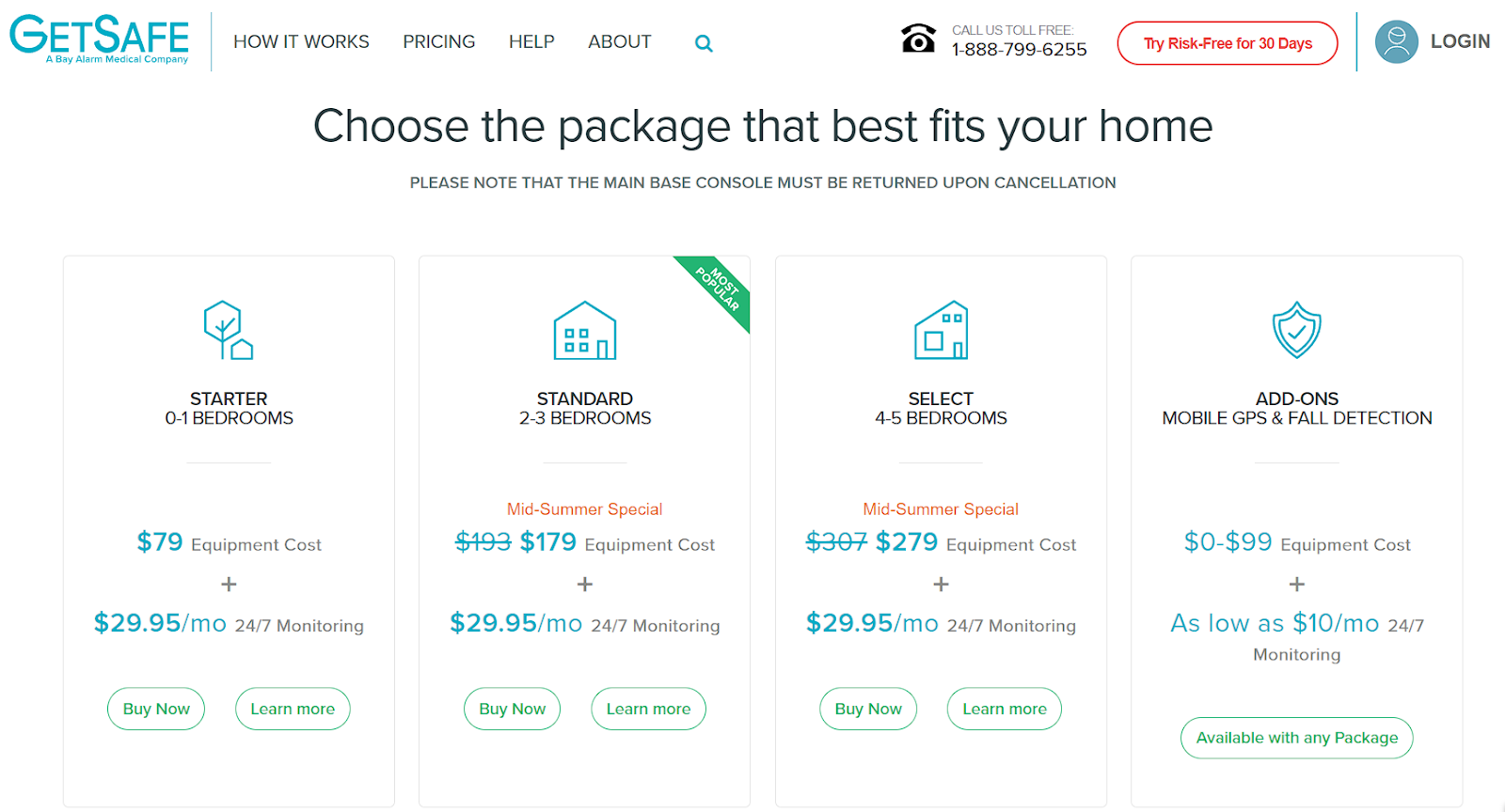 Screenshot of a product description table 