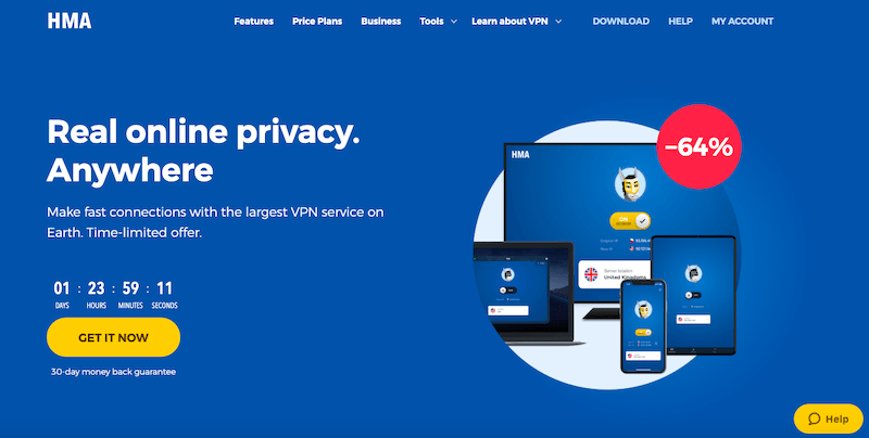 Meilleurs services VPN de 2019 : HMA VPN