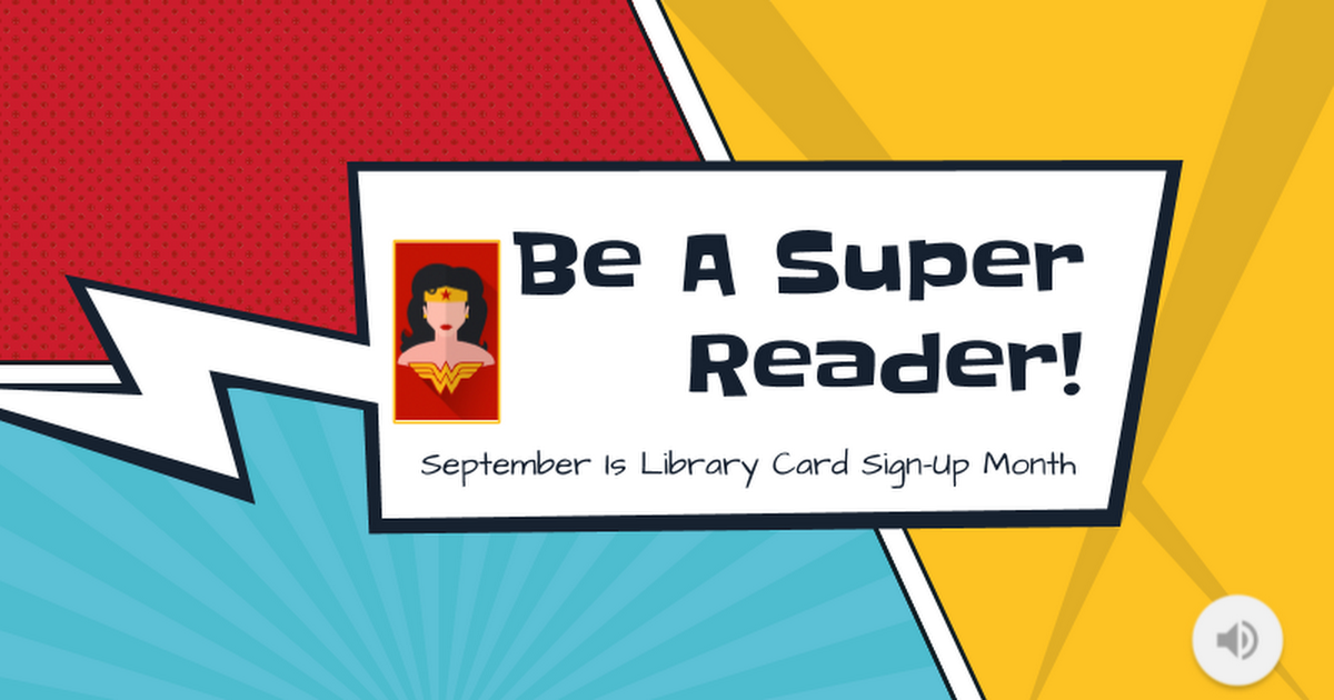 Middle School Library Card Sign-Up Month Wonder Woman 2020