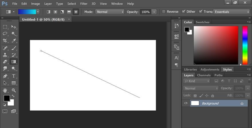 how to use Photoshop gradient tool