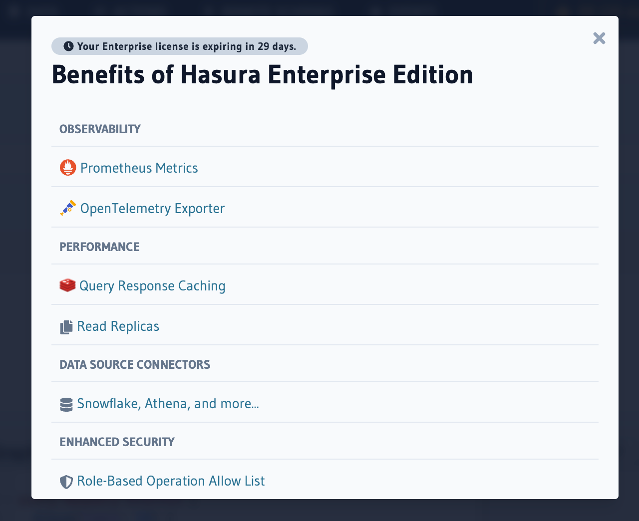 Benefits of Hasura Enterprise Edition