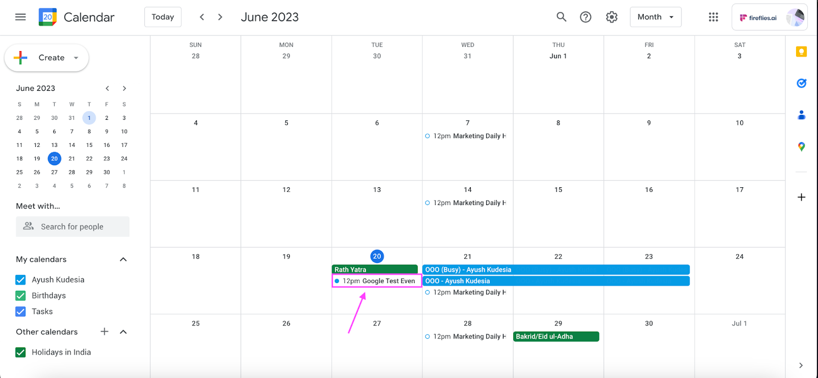 How to cancel Google Calendar event - Locate the event you want to cancel
