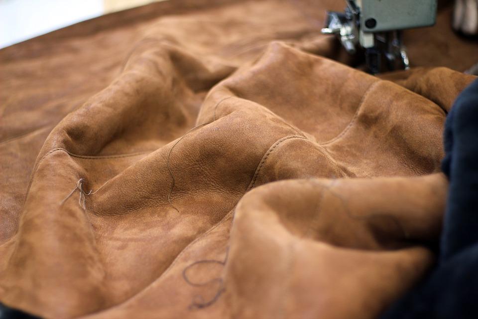 Leather, Sewing Machine, Clothing, Background, Closeup