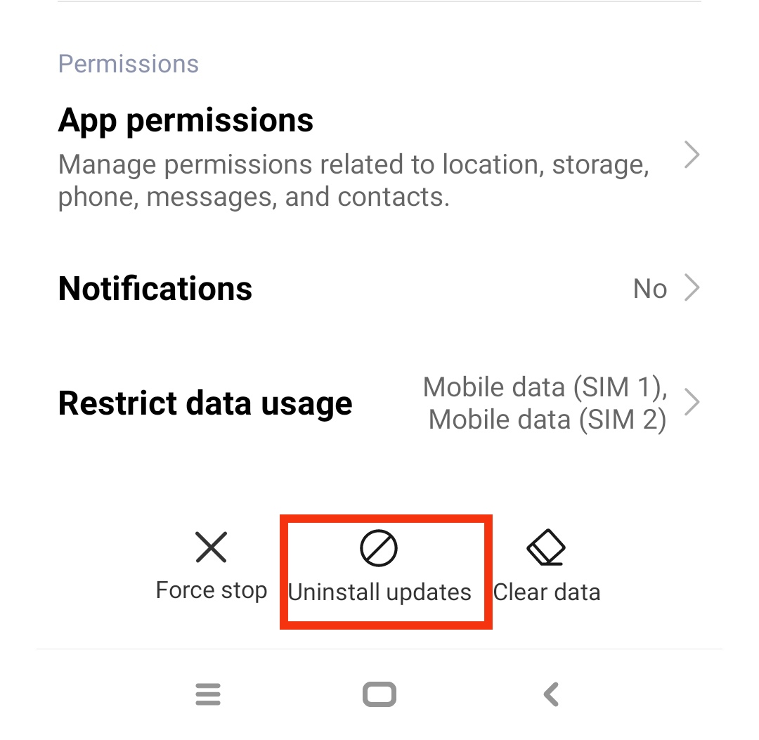 Uninstall and Reinstall Google Play Store Updates 