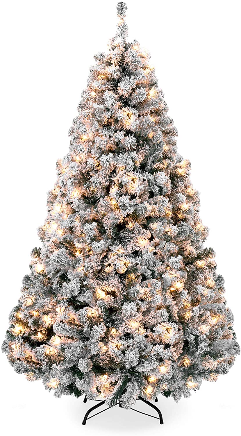 Pre Lit Christmas Tree With White And Colored Lights
