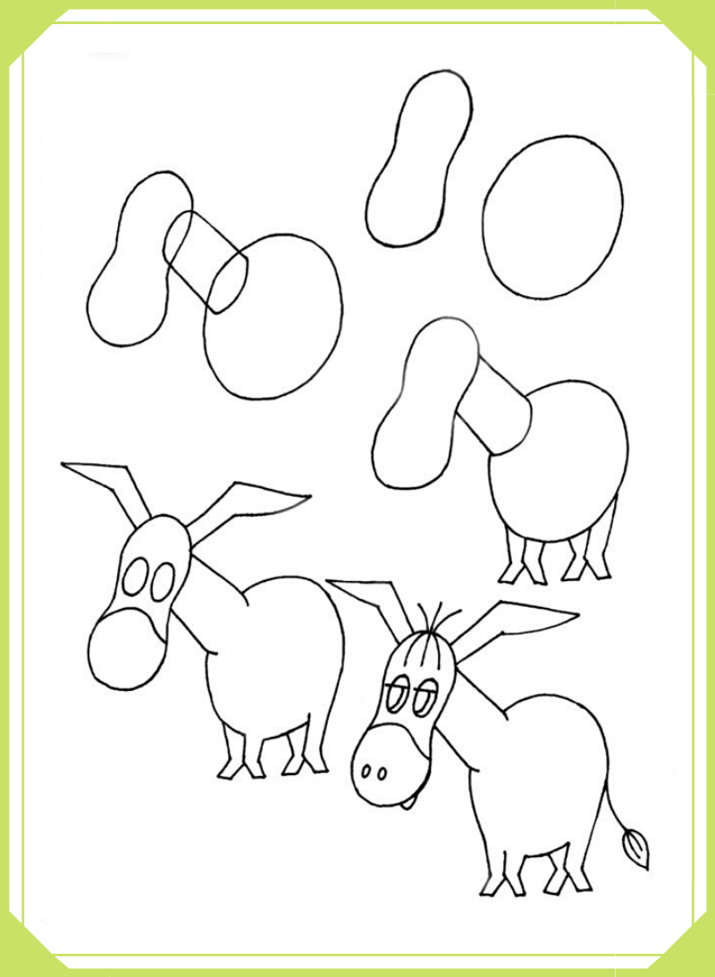 Нарисовать кому легко. Пошаговое рисование для детей. Рисование животных для детей. Простые схемы для рисования для детей. Простые рисунки животных для детей.