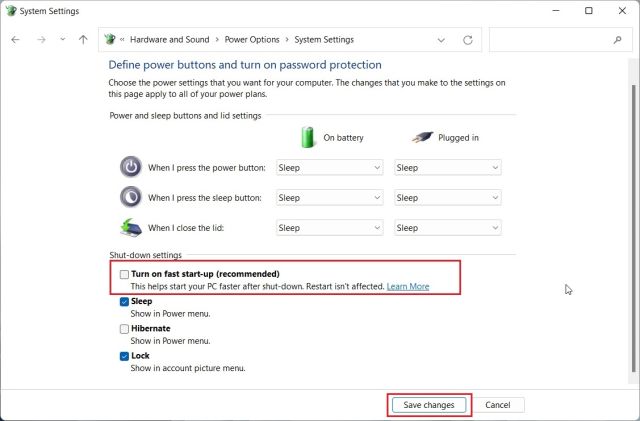 Khởi động nhanh Windows 11