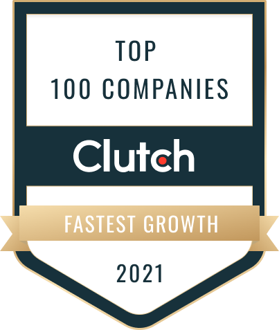 Clutch Top 100 companies list badge