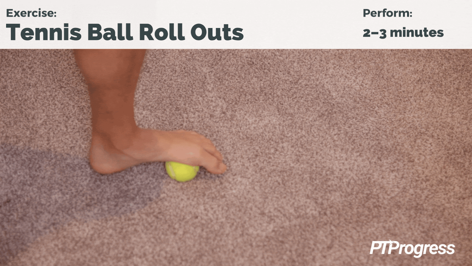 tennis ball roll foot exercise 