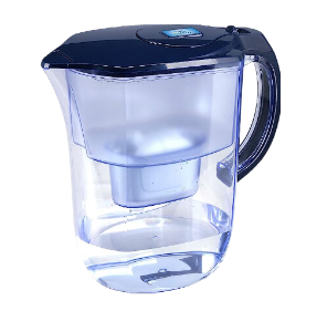 A carbon-filtered water pitcher.