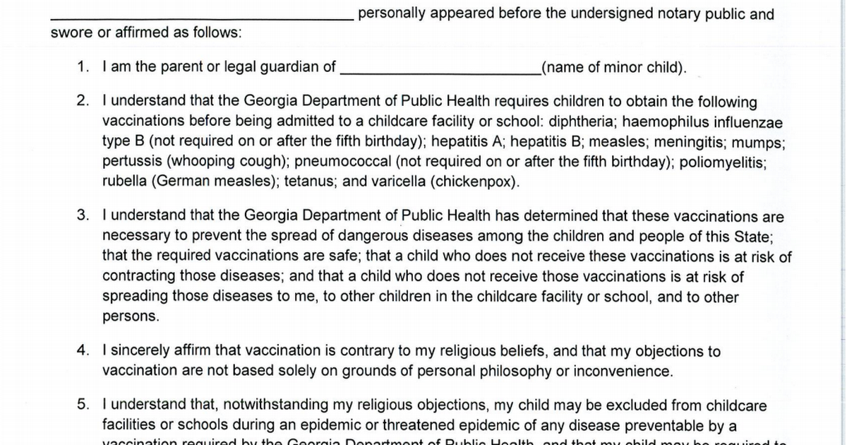 Religious exemption for vaccinations.pdf Google Drive