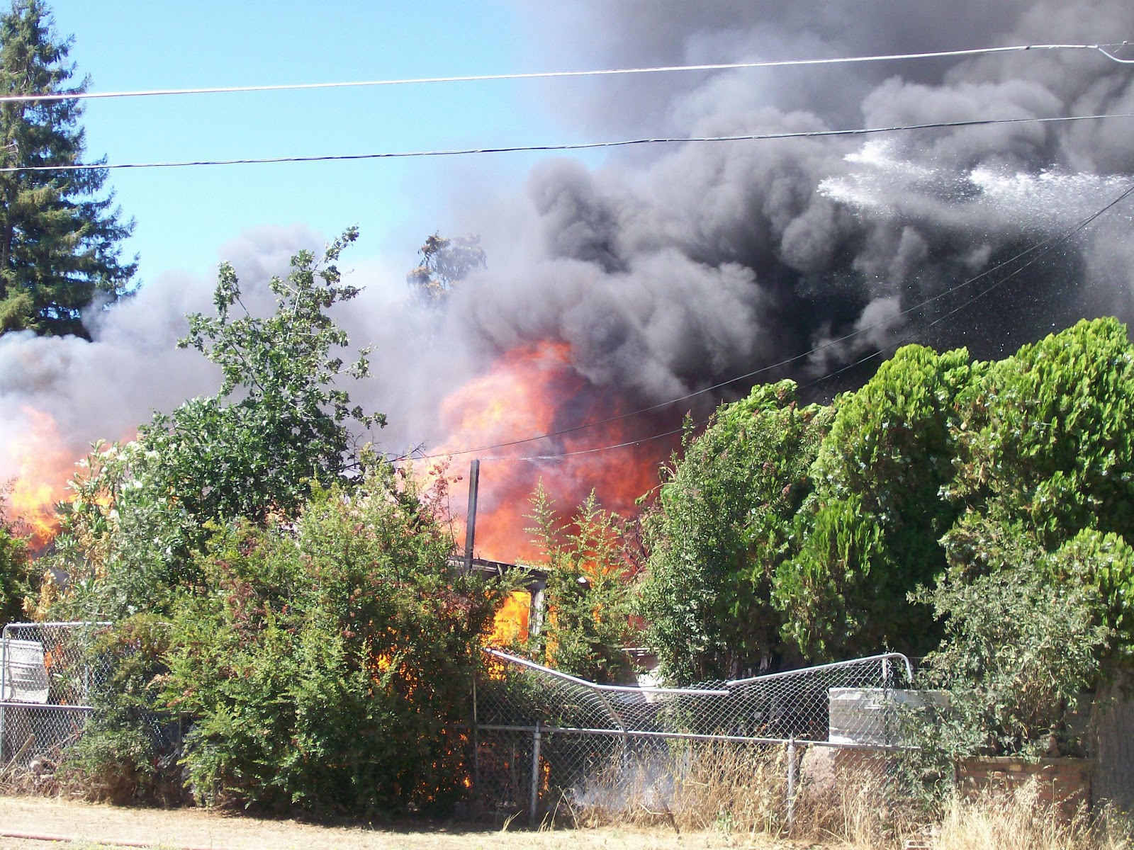 House fire on the corner of ...