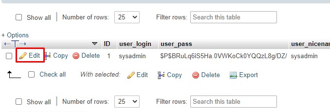 cara reset password WordPress di cPanel 