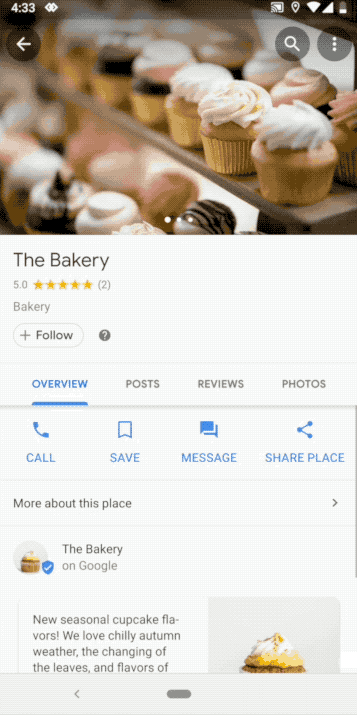See your messages with local businesses in Google Maps