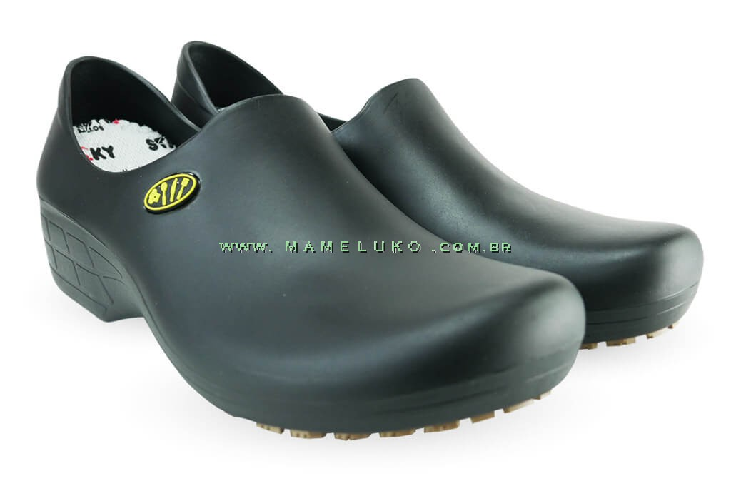 Sapato Antiderrapante Sticky Shoe Go Cook Talheres - Preto